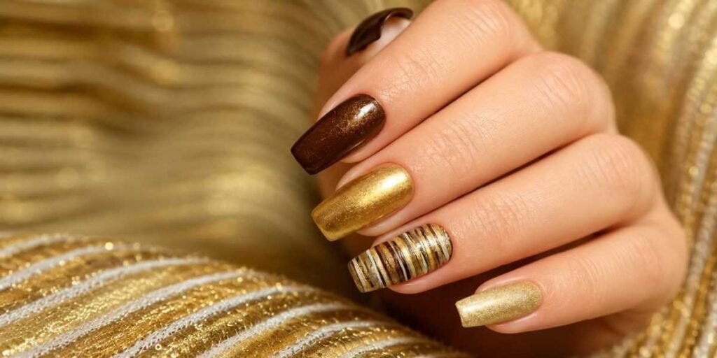 Coffin Shape Ombre Marble Long Acrylic Nails Designs