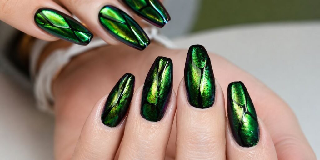 Sculpted Cat-Eye Chrome Stiletto